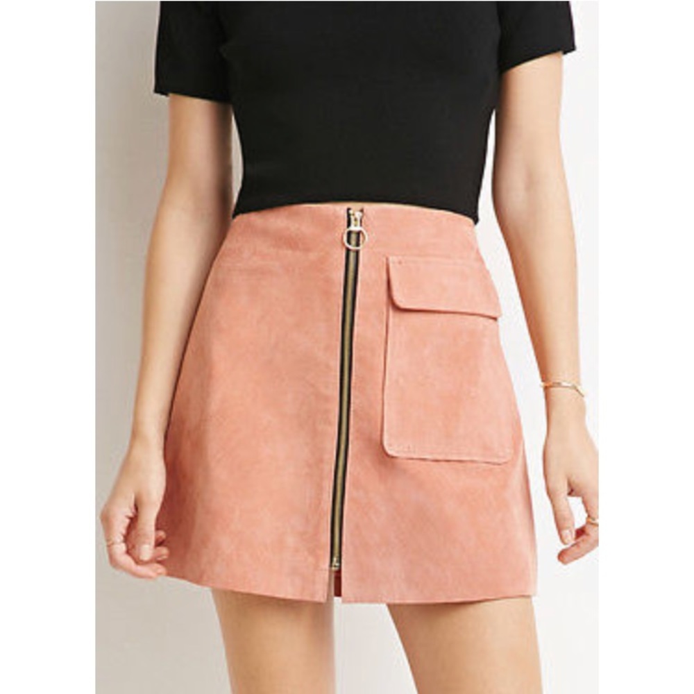 Suede skirt